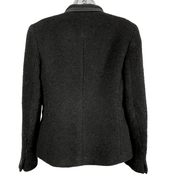 Prague II Italian Black Tuxedo Blazer Jacket Size 6 Sherpa Business Casual - Picture 2 of 16
